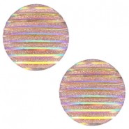 Cabuchón Stripe básico 20mm - Champagne holographic